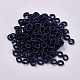 ポリエステルコードビーズ  リング  プルシアンブルー  6~6.5x1.5mm  穴：3mm&nbsp;WOVE-K001-B23-2