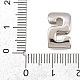 5番真鍮ビーズ  長持ちメッキ  ラックめっき  鉛フリー＆カドミウムフリー  プラチナ  14x9x5mm  穴：11x3mm&nbsp;KK-B167-B167-26P-05-3