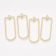 Smooth Surface Alloy  2-Loop Link Pendants&nbsp;PALLOY-T067-54MG-1
