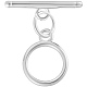 Brass Toggle Clasps&nbsp;KK-BBC0020-98-7