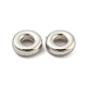 CCBプラスチックビーズ  丸いリング  プラチナ  6x2mm  穴：2mm&nbsp;CCB-L014-01A-P-1