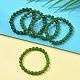 Natural TaiWan Jade Bead Stretch Bracelets&nbsp;BJEW-K212-B-019-1