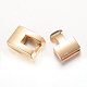 合金製スナップロッククラスプ留め金具  長方形  ライトゴールド  33x16x5mm  半分穴：14x3mm&nbsp;PALLOY-T007-07KC-3