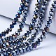 Electroplate Glass Beads Strands&nbsp;EGLA-A034-P1mm-B01-1