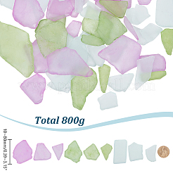 450G 9 Styles Sea Glass Pieces for Crafts&nbsp;DIY-PH0035-22B