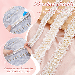 6 Yards 3 Styles Polyseter & Cotton Lace Trim Ribbon&nbsp;OCOR-PH0005-64