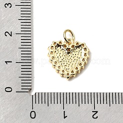 Brass Micro Pave Cubic Zirconia Pendants&nbsp;KK-D390-26G-01