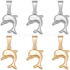 6Pcs 2 Colors 304 Stainless Steel Pendants&nbsp;STAS-BBC0007-25
