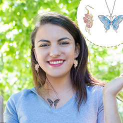 40Pcs 10 Styles Butterfly Hair Stick Findings&nbsp;FIND-GA0005-30