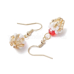 Ice Cream Cup Handmade Glass Seed Beads Dangle Earrings for Women&nbsp;EJEW-MZ00392