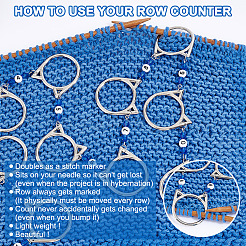 Acrylic Beaded Link Knitting Row Counter Chains&nbsp;HJEW-AB00399