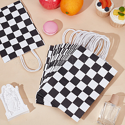 40Pcs Tartan Printed Paper Packing Tote Bags&nbsp;CARB-GO0001-01