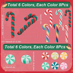96Pcs 12 Styles Handmade Polymer Clay Cabochons&nbsp;FIND-SC0009-87