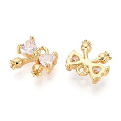 Brass Micro Pave Cubic Zirconia Charms&nbsp;KK-N263-93B-G