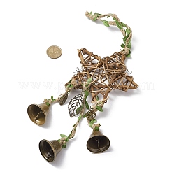 Leaf Iron Bell Pendant Decoration&nbsp;HJEW-TA00376