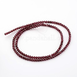 天然石ガーネットビーズ連売り  ラウンド  2.5~3mm  穴：0.8mm  約161個/連  15.9インチ&nbsp;X-G-K127-01F-3mm