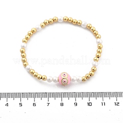 Brass Beaded Stretch Bracelets for Women&nbsp;BJEW-G736-03B