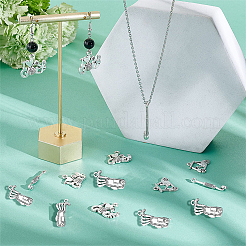 60Pcs 6 Style Tibetan Style Alloy Pendants&nbsp;FIND-SC0003-56