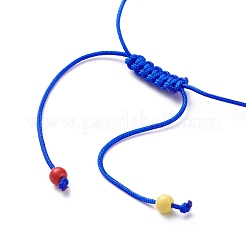26Pcs 26 Style Initial Letter A~Z Acrylic & Evil Eye Lampwork Braided Bead Bracelets Set&nbsp;BJEW-JB08659