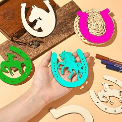Unfinished Wood Horseshoe Cutouts&nbsp;WOOD-CJC0009-02