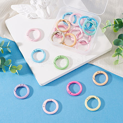 20Pcs Spray Painted Alloy Spring Gate Rings&nbsp;FIND-TA0009-92