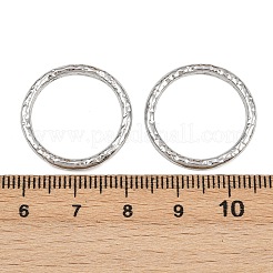 304ステンレススチールリンクリング  テクスチャリング  変色しない  ステンレス鋼色  22x2mm  内径：17.5mm&nbsp;STAS-L303-04P