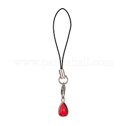 Teardrop Glass Mobile Straps&nbsp;HJEW-JM01427
