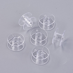 透明プラスチック36スプール家庭用ライン空ミシンライン軸  透明ボビンボックス付き  透明  2.05x1.14cm  36個/箱&nbsp;TOOL-TAC0006-01