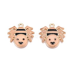 Halloween Theme Rack Plating Luminous Alloy Enamel Pendants&nbsp;ENAM-N056-230G