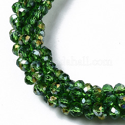 Faceted Transparent Glass Beads Stretch Bracelets&nbsp;LS-BJEW-S144-002C-07