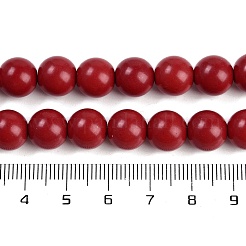 合成サンゴビーズ連売り  ラウンド  ファイヤーブリック  10mm  穴：1.4mm  約39個/連  14.69''（37.3センチメートル）&nbsp;CORA-M003-03D