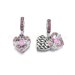 Rack Plating Alloy Enamel European Dangle Charms&nbsp;MPDL-N039-215