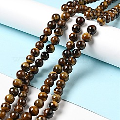 天然石ビーズ  ラウンド  タイガーアイ  グレードB  カラフル  8mm  穴：1mm  約47~50個/連  15インチ&nbsp;X-Z0RQX012