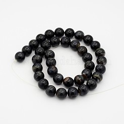 Natural Blue Tiger Eye(Dyed & Heated) Bead Strands&nbsp;G-P070-14-6mm