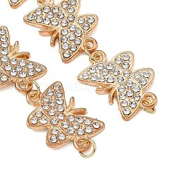 Alloy Crystal Rhinestone Butterfly Link Chain Bracelet Making&nbsp;AJEW-JB01647