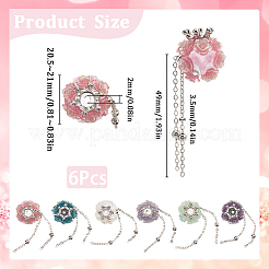 6Pcs 6 Colors Handmade Polymer Clay Rhinestone Beads&nbsp;CLAY-SC0001-91