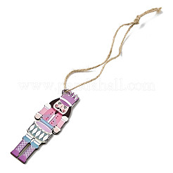 9Pcs Wood Nutcracker Pendant Decorations&nbsp;HJEW-F020-01