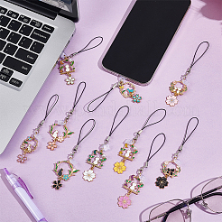 10Pcs Alloy Enamel Mobile Straps&nbsp;HJEW-OC00066