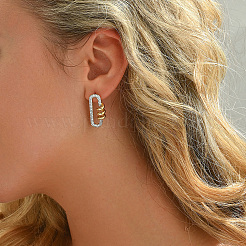 Brass Paperclip with Spiral Stud Earrings&nbsp;AR7288