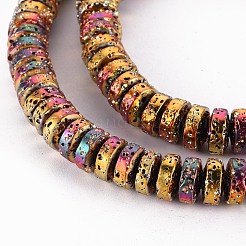 Electroplated Natural Lava Rock Beads Strands&nbsp;G-T114-69C