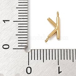 304ステンレススチールレターコネクタチャーム  14KGP本金メッキ  文字k  12x5x2mm  穴：1.2mm&nbsp;LS-STAS-M108-01G-11