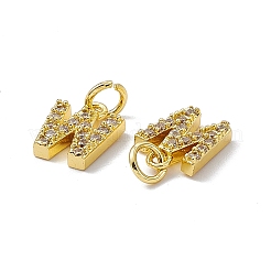 Real 18K Gold Plated Brass Micro Pave Clear Cubic Zirconia Charms&nbsp;KK-E068-VB452-W