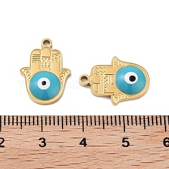 Ion Plating(IP) 316 Stainless Steel Enamel Pendants&nbsp;STAS-U014-72G-02