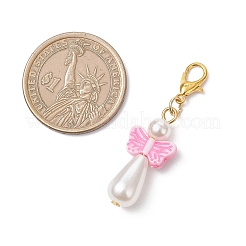 Acrylic & ABS Plastic Imitation Pearl Angel Pendant Decorations&nbsp;HJEW-JM04236