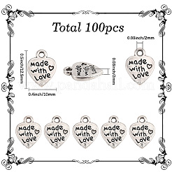 100Pcs Tibetan Style Alloy Charms&nbsp;TIBE-SC0002-43