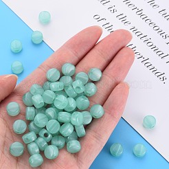 透明なアクリルビーズ  染め  フラットラウンド  ミディアムアクアマリン  8.5x5.5mm  穴：2.5mm  約1774個/500g&nbsp;MACR-S373-05E-02