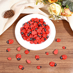 120Pcs 4 Styles Opaque Resin Cabochons&nbsp;CRES-PA0001-03