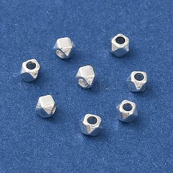 合金のスペーサービーズ  ねじナット  銀  3.5x2.5mm  穴：1mm&nbsp;PALLOY-H528-3mm-S-NR