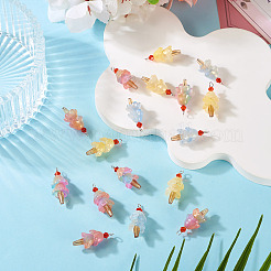 20Pcs 4 Styles Glass Ice Cream Pendants&nbsp;PALLOY-TAC0242-03