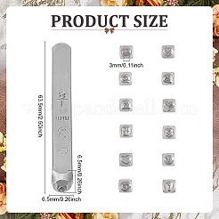 12Pcs 12 Chinese Zodiac Signs High Carbon Steel Metal Stamps&nbsp;DIY-WH0504-731